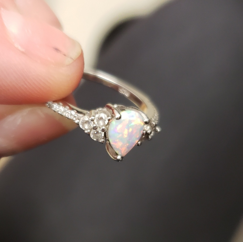Sterling Silver Opal Ring